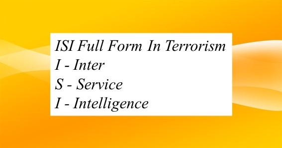 ISI Full Form In Terrorism