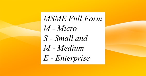 MSME Full Form