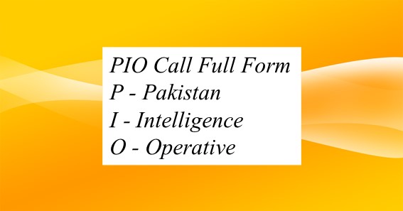 PIO Call Full Form
