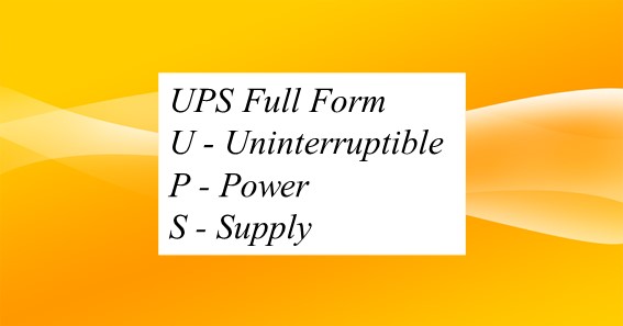 UPS Full Form 